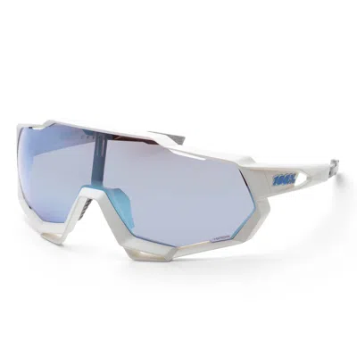 100 Percent Men's 99mm Matte White Sunglasses In Silver