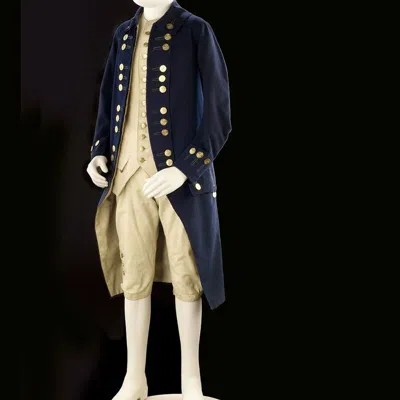 Pre-owned 100% Royal Navy Blue Uniform Pattern 1774-87 Men's Wool Jacket