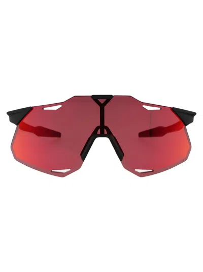 100% Soft Tact Black - Hiper Red Multilayer Mirror Lens Acetate Sunglasses
