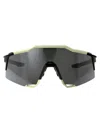 100% Soft Tact Glow Black Mirror Lens Acetate Sunglasses In Black