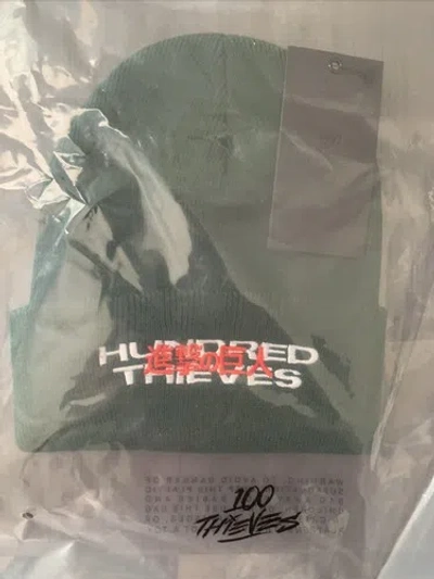 Pre-owned 100% 100 Thieves Attack On Titan Beanie Confirmed Order Order Arrived Updated In Black