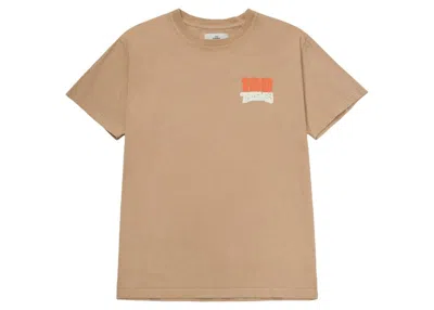 Pre-owned 100 Thieves Men's  Adventure Short Sleeve T-shirt In Khaki In Brown