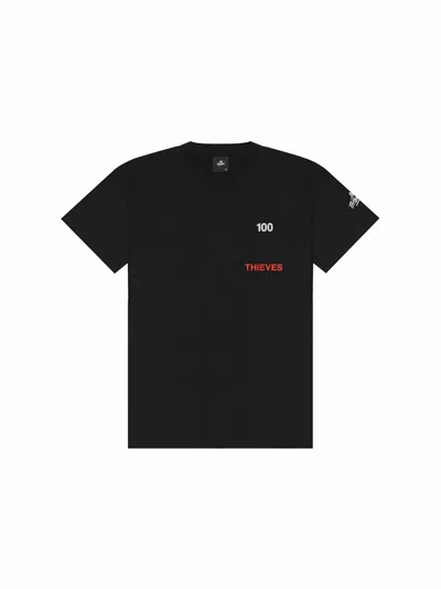 Pre-owned 100 Thieves Men's  Numbers T-shirt In Black