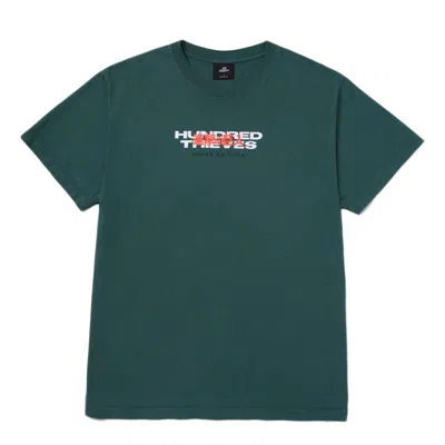 Pre-owned 100 Thieves Men's  X Attack On Titan R.a.b. T-shirt In Green