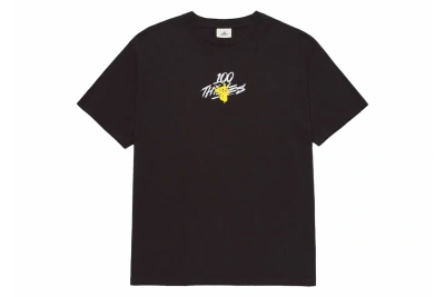 Pre-owned 100 Thieves X Pokémon Pikachu Core T-shirt Washed Black