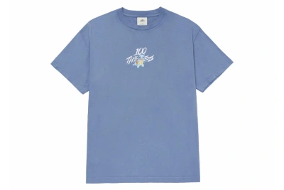 Pre-owned 100 Thieves X Pokémon Squirtle Core T-shirt Medium Blue