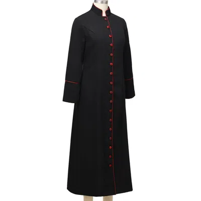 Pre-owned 100% Women Clergy Cassock Christian Priest Black Robe Liturgical Pastor Clerical Robe