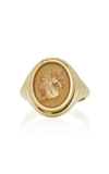 RETROUVAI UNICORN 14K GOLD RING,RI-03-019