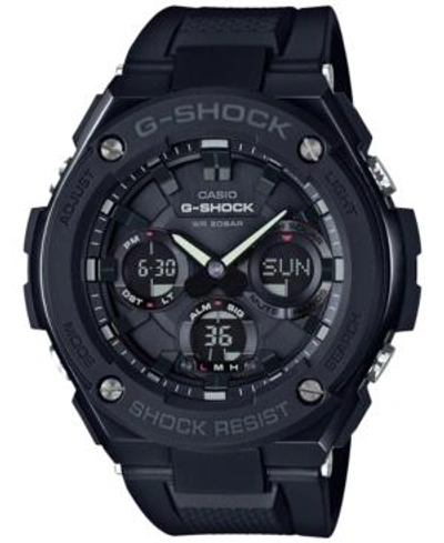 G-SHOCK MEN'S ANALOG-DIGITAL BLACK IP WITH BLACK RESIN STRAP G-STEEL WATCH 51X53MM GSTS100G-1B