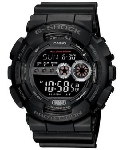 G-SHOCK MEN'S XL DIGITAL BLACK RESIN STRAP WATCH GD100-1B