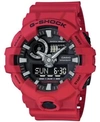 G-SHOCK G-SHOCK MEN'S ANALOG-DIGITAL RED RESIN STRAP WATCH 53X58MM GA700-4A