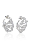 ANABELA CHAN 18K WHITE GOLD VERMEIL DIAMOND ENGLISH GARDEN EARRINGS,618227