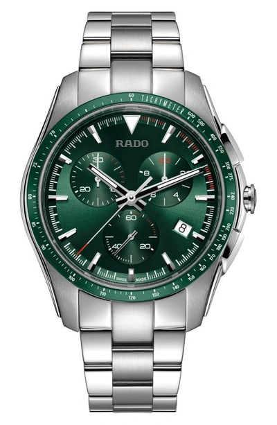 Rado Men's Swiss Chronograph Hyperchrome Stainless Steel Bracelet Watch 45mm In Green