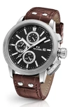 TW STEEL CEO ADESSO CHRONOGRAPH LEATHER STRAP WATCH, 48MM,CE7006