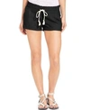 Roxy 'oceanside' Linen Blend Shorts In Black