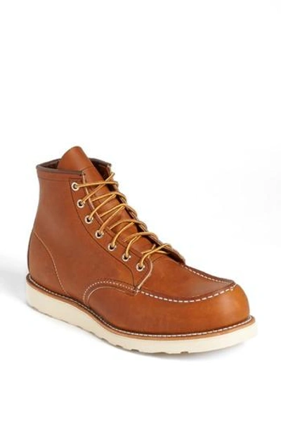 Red Wing 6 Inch Moc Toe Boot In Brown- 875
