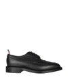 THOM BROWNE PEBBLED GRAIN LEATHER DERBY SHOES,MFD002H00198 001