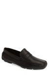 To Boot New York Ashbery Pebble Grain Driving Shoes In Black Leather