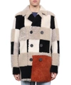 OFF-WHITE SURREAL CHECK PATCHWORK SHEARLING COAT,OMEA085F17032019 8800