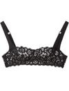 Fleur Du Mal Black Crochet Balconette Bra