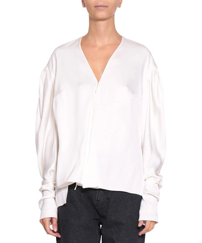 Magda Butrym Camas Silk Shirt In Crema
