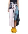 JW ANDERSON COTTON BLEND PATCHWORK SKIRT,8960089