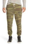 ALTERNATIVE 'DODGEBALL' CAMO PRINT SWEATPANTS,09881FB