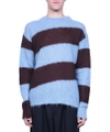 MARNI MOHAIR BLEND STRIPED SWEATER,8962930