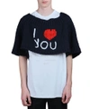 RAF SIMONS LOVE YOU CROPPED SWEATER,17282650003 04438