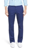 Vineyard Vines Breaker Flat Front Stretch Cotton Pants In Deep Cobalt