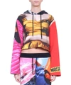 MOSCHINO CROPPED HOODED COTTON SWEATSHIRT,17095427 A1888