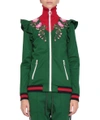 GUCCI EMBROIDERED TECHNICAL JERSEY SWEATSHIRT,8964445