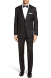 Hickey Freeman Men's Two-piece Tasmanian Wool Tuxedo Suit With Satin Notch Lapel In Black