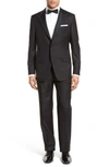 Hickey Freeman Men's Two-piece Tasmanian Wool Tuxedo Suit With Satin Notch Lapel In Black