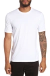 Goodlife Supima Cotton-blend Scallop Crewneck T-shirt In White