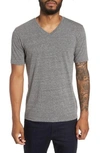 Goodlife Classic Supima Cotton Blend V-neck T-shirt In Heather Gray