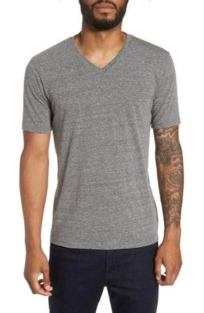 Goodlife Classic Supima Cotton Blend V-neck T-shirt In Heather Grey