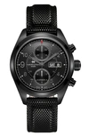 HAMILTON KHAKI FIELD AUTOMATIC CHRONOGRAPH SILICONE STRAP WATCH, 42MM,H71626735