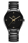 RADO TRUE AUTOMATIC DIAMOND CERAMIC BRACELET WATCH, 40MM,R27056712