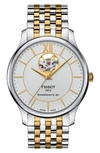 Tissot Tradition Bracelet Watch, 40mm In Silver/ Gold