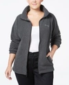 Columbia Plus Size Benton Springs Fleece Jacket In Charcoal Heather