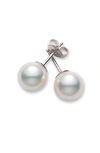 MIKIMOTO AKOYA PEARL STUD EARRINGS,PES 603 W