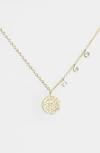 MEIRA T DAZZLING DIAMOND DISC PENDANT NECKLACE,1N7176-Y