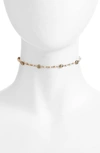 ELA RAE DIANA SEMIPRECIOUS STONE SATELLITE CHOKER,1DIANSATPOPY12