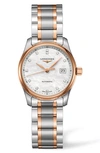 Longines Master Collection Automatic Diamond Ladies Watch L2.257.5.89.7 In Silver/ Mop/ Silver