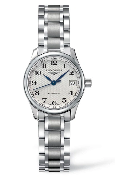 Longines Master Automatic Bracelet Watch, 25.5mm In Steel