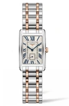 Longines L5.255.5.71.7 Dolcevita Stainless Steel And 18ct Rose-gold Watch In Rose Gold/ Silver