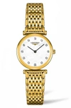 Longines L42092878 La Grande Classique Yellow Gold Plate Bracelet Watch In Gold/ Mop/ Gold