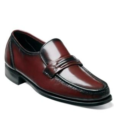 Florsheim Men's Como Moc Toe Penny Loafer Men's Shoes In Black Cherry