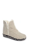 TONI PONS ESPADRILLE PLATFORM BOOTIE WITH FAUX FUR LINING,MOSS-FE